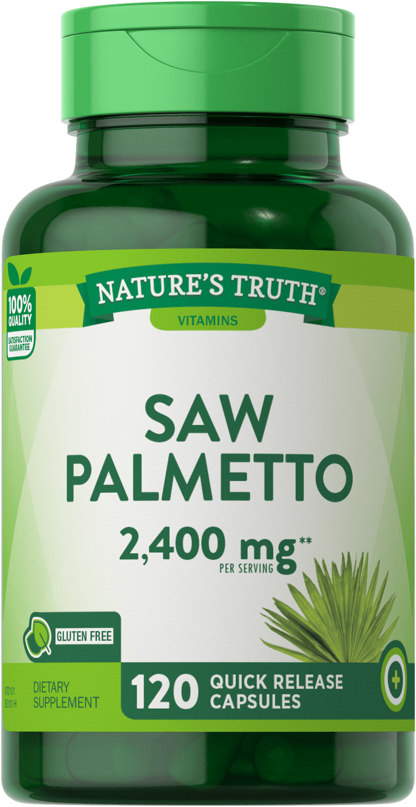 Natures Truth SAW PALMETTO 1200mg Mens Prostate Health 120 Caps