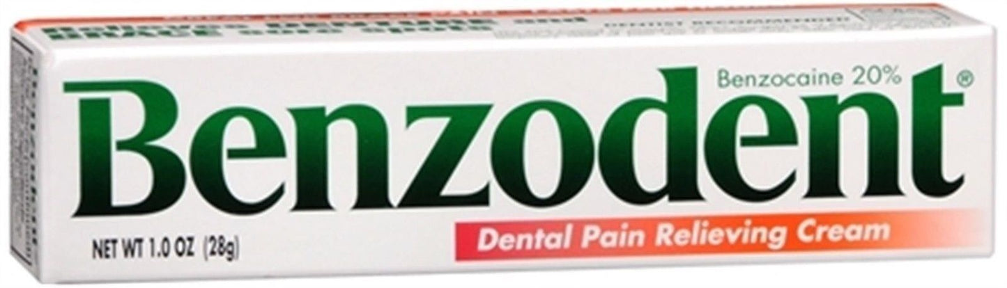 Benzodent Dental Pain Relieving Cream 1 oz