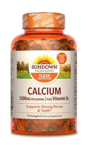 Sundown Naturals Calcium 1200MG  plus Vitamin D3 -- 170 Softgels