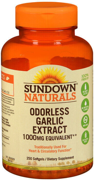 GARLIC ODORLESS 1000MG SOFTGEL 250CT SUNDOWN