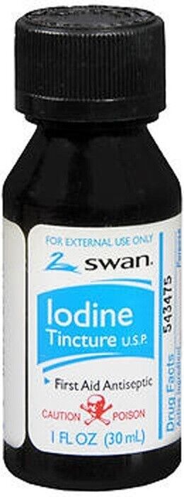 Swan Iodine 2% Tincture First Aid 1oz ( 6 pack )