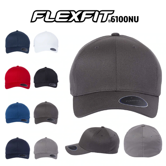 FLEXFIT Performance Baseball Cap NU 6100NU Hat Blank Fit six-panel, mid-profile