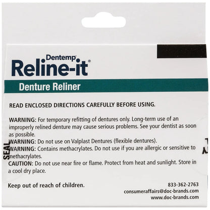 D.O.C. Reline-It Denture Reline Kit - 2 Repairs/Count