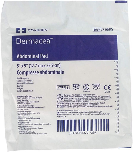 DERMACEA ABDOMINAL  PAD 5X9 ST 36 CT