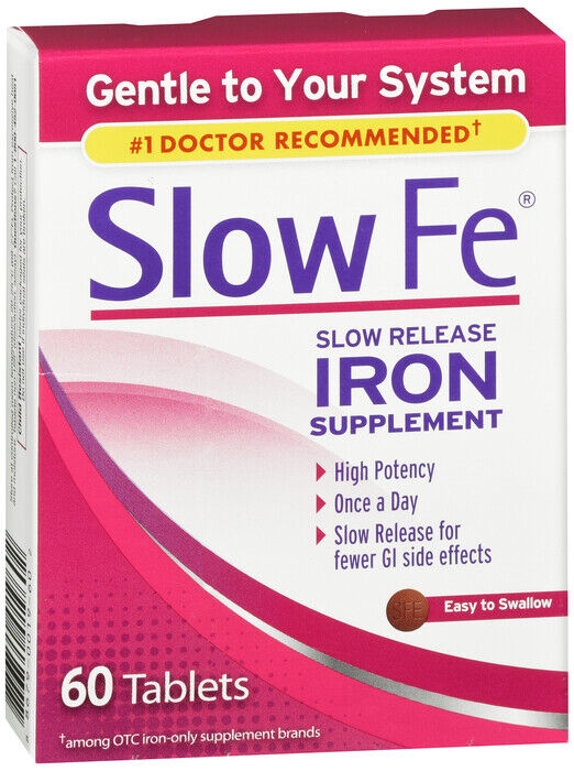 Slow Fe Slow Release Iron Supplement 60ct