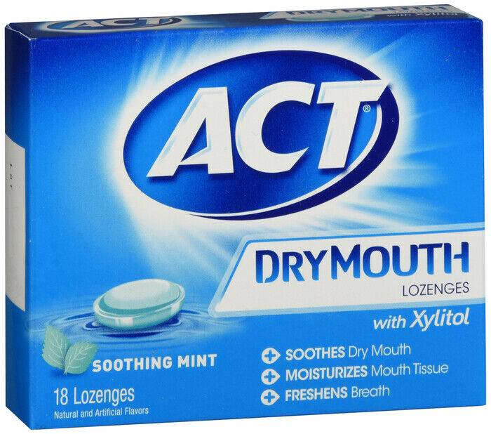 ACT DRY MOUTH LOZENGE MINT 18CT  X 2