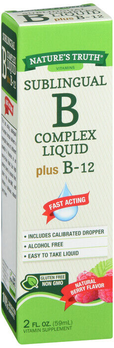 Natures Truth Vitamin B COMPLEX plus B-12 Sublingual Liquid 2oz