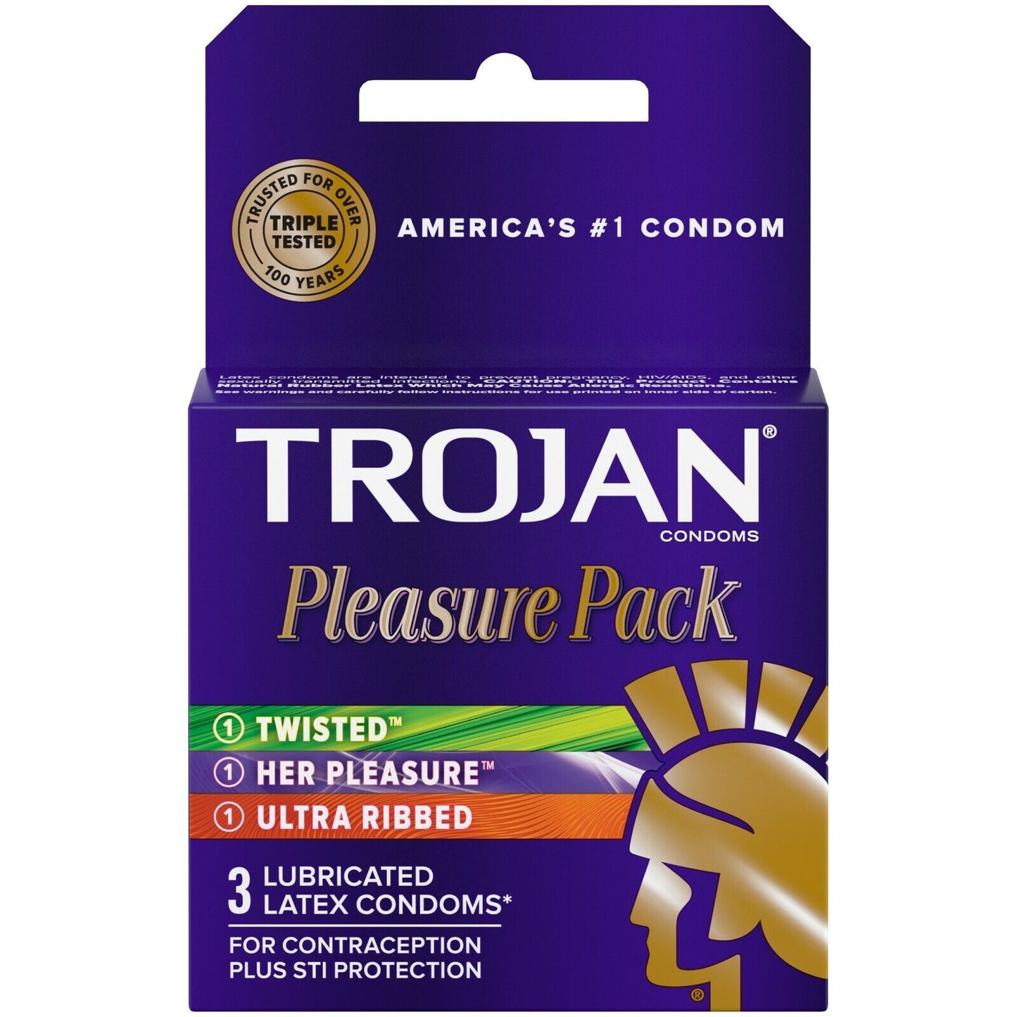 TROJAN PLEASURE PACK CONDOM 3CT