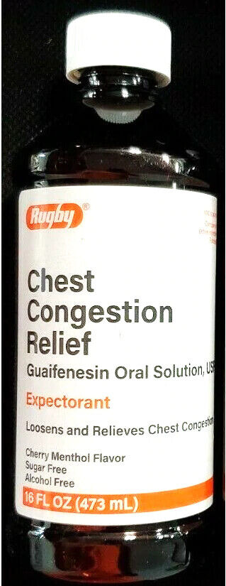 GUAIFENESIN 100 MG CHERRY SOL 473 ML   MAJOR/RUGBY