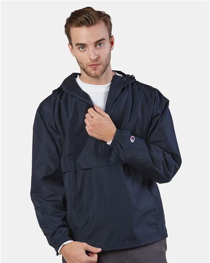 Champion Mens Packable Quarter-Zip Hooded Jacket CO200 up to 3XL