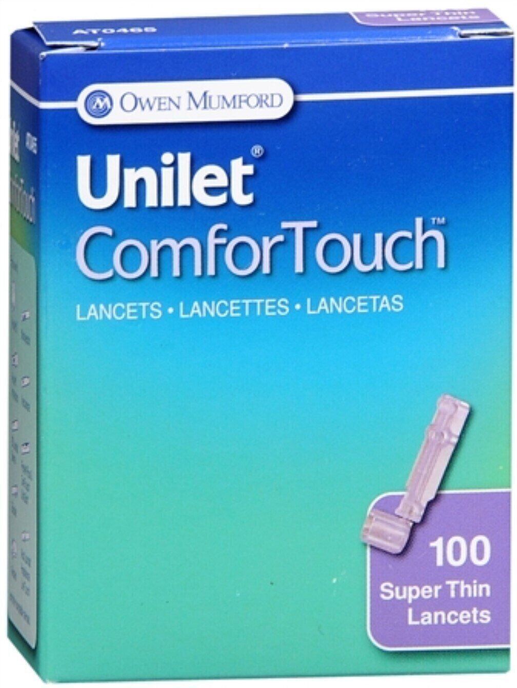 Owen Mumford Unilet ComforTouch Super Thin Blood Sampling Lancets 30G 100 Ct