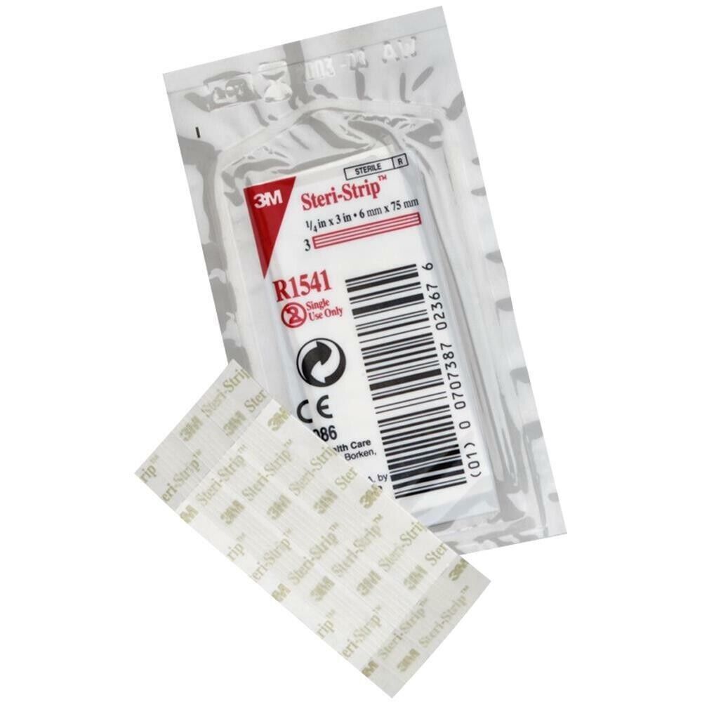 Steri-Strip Skin Closure Strip 1/4 X 3 Inch Nonwoven White -  three   packs of 3