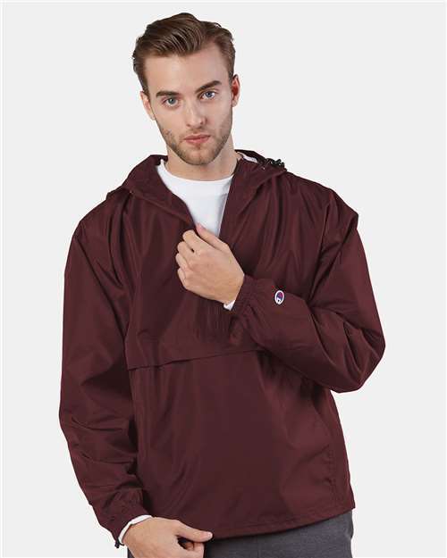 Champion Mens Packable Quarter-Zip Hooded Jacket CO200 up to 3XL