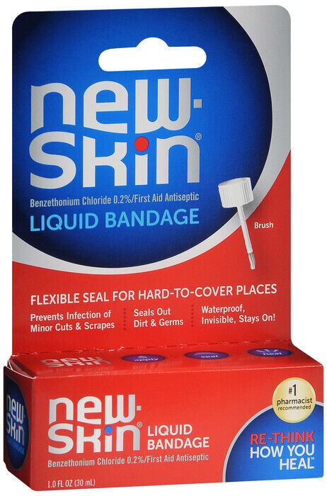 NEW SKIN LIQUID BANDAGE 1OZ   benzethonium chloride TOPICAL LIQ-FILM 0.2 %