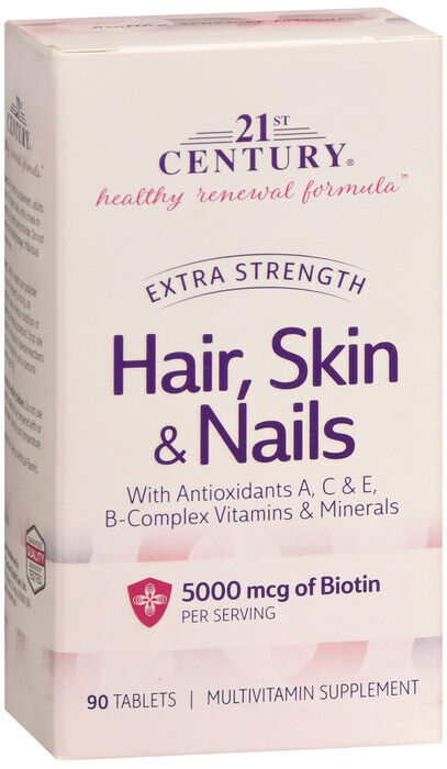 HAIR SKIN & NAILS EXTRA STRENGTH  TAB 90CT 21ST CENTURY