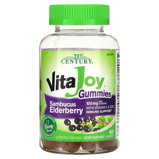 VitaJoy Gummies, Sambucus Elderberry, 60 Vegetarian Gummies