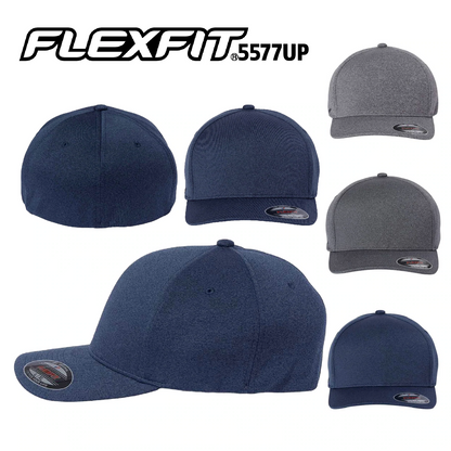 New Flexfit 5577UP Curved Visor UNIPANEL MELANGE CAP