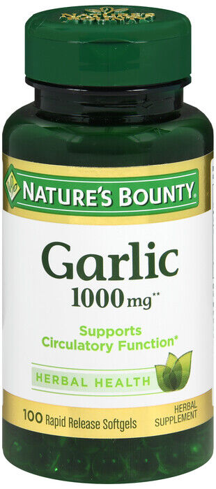 GARLIC 1000MG SOFTGEL 100CT NAT BOUNTY   X  2