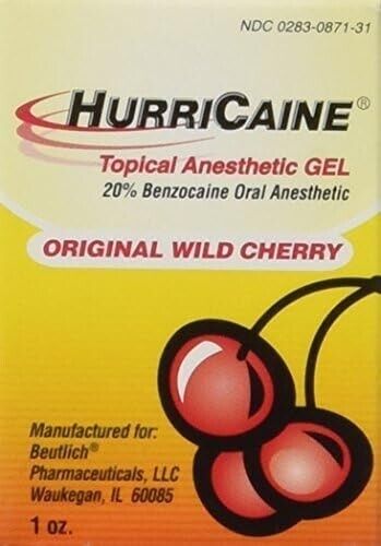 HurriCaine Topical Anesthetic Gel Wild Cherry - 1 oz