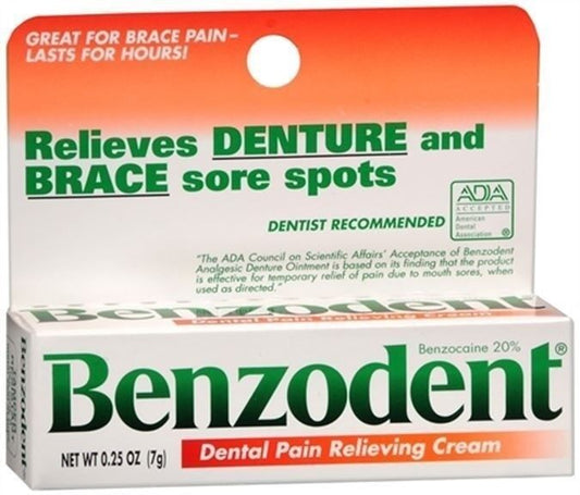 Benzodent Dental Pain Relieving Cream 0.25 oz