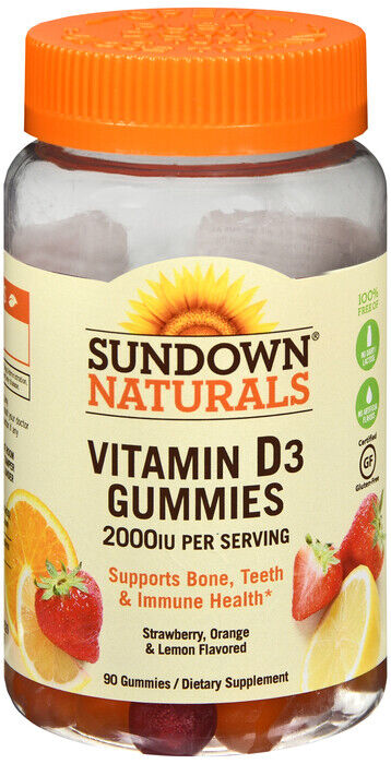 SUNDOWN NATURALS VITAMIN D3 2000IU GUMMY 90CT