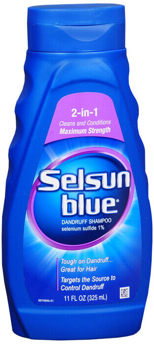 SELSUN BLUE 2-IN-1 MAXIMUM STRENGTH DANDRUFF SHAMPOO 11 OZ