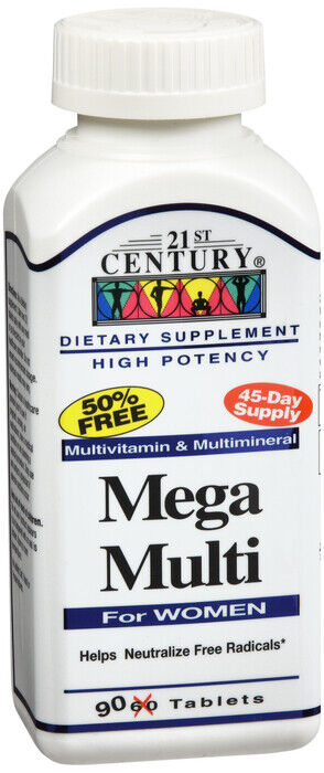 MULTIVITAMIN MEGA WOMEN TABLET 90CT 21ST CENTURY