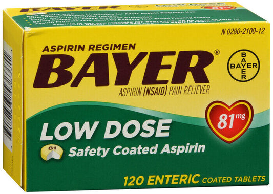 BAYER ASPIRIN LO-DOSE REGIMEN TABLET 120 CT