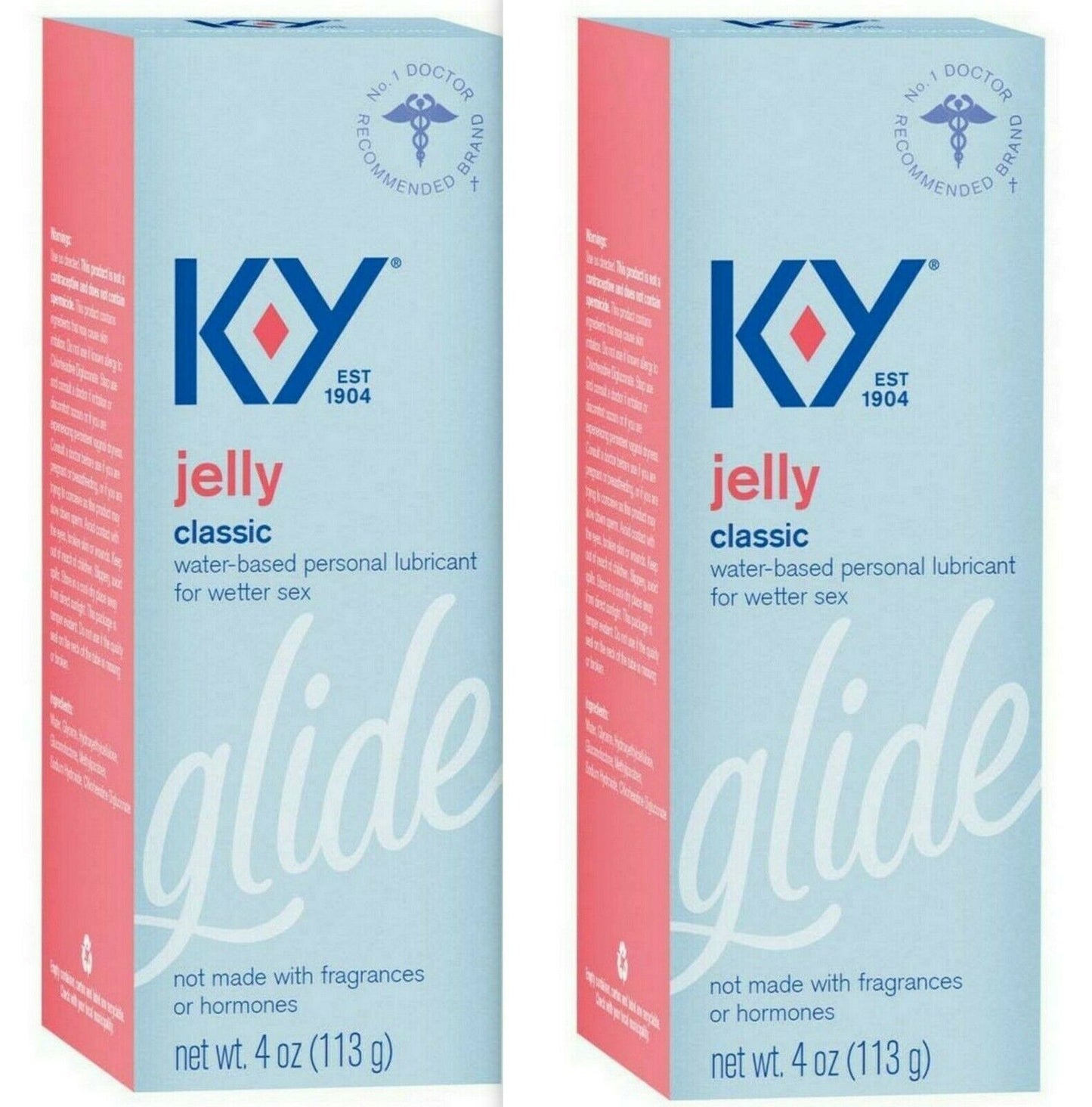 K-Y Jelly Personal Lubricant 4 oz (113gm) (2 pack) KYJelly