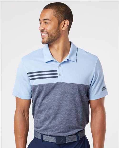 Heathered Colorblock 3-Stripes Adidas -Sport Shirt A508