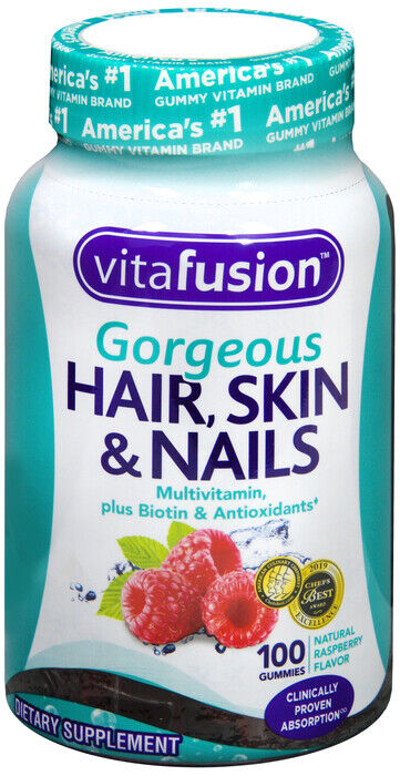 VITAFUSION  GORGEOUS HAIR SKIN & NAILS GUMMY 100CT