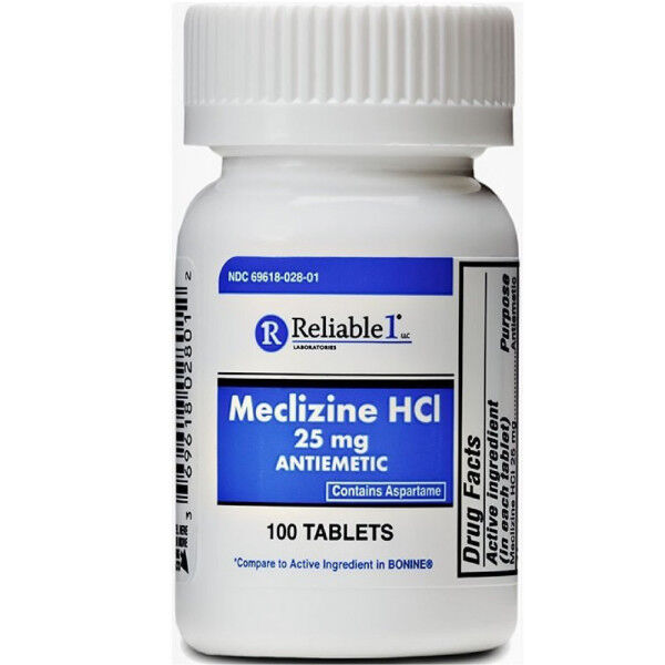 MECLIZINE HCL 25 MG TAB 100 COUNT x 3