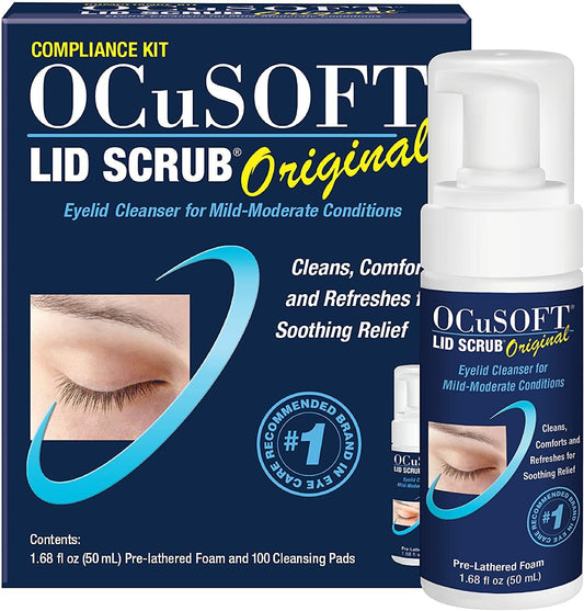 OCUSOFT EYE LID SCRUB FOAM COMPLIANCE KIT