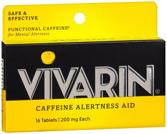 Vivarin Caffeine Alertness Aid for Mental Alertness 16 Tablets 200 mg each