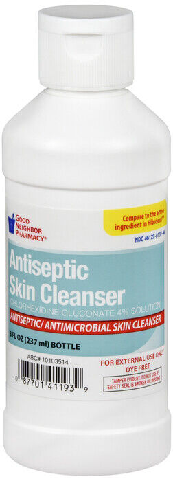 GNP ANTISEPTIC SKIN CLEANS LIQ 8 OZ  chlorhexidine gluconate TOPICAL LIQUID 4 %