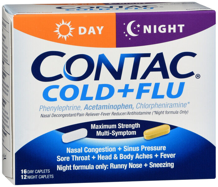 CONTAC COLD FLU DAY/NITE CAPLET 28CT