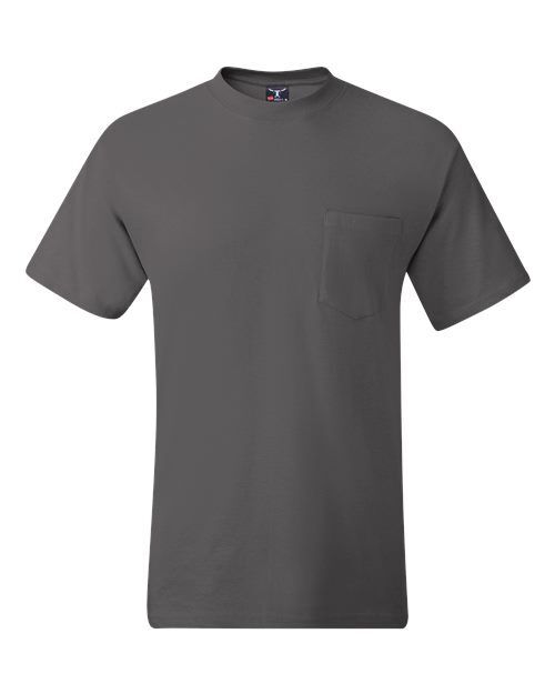 Hanes Mens Pocket T-Shirt 100% Heavy Cotton 6.1 oz Beefy Tee S-XL 5190P