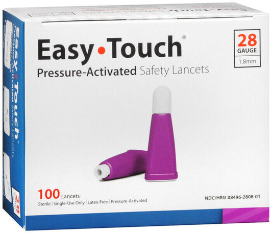 EASY TOUCH PA SAFETY LANCET 28G 100CT