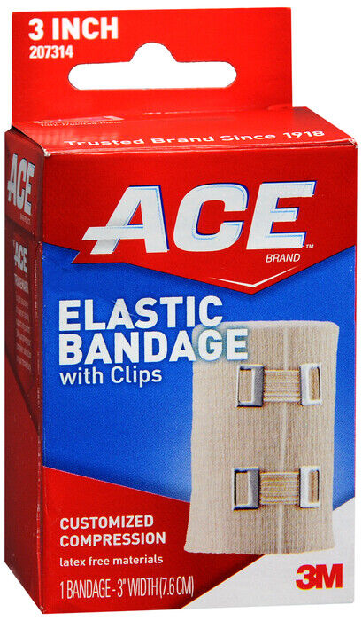 ACE ELASTIC BANDAGE W/CLIP 3 INCH