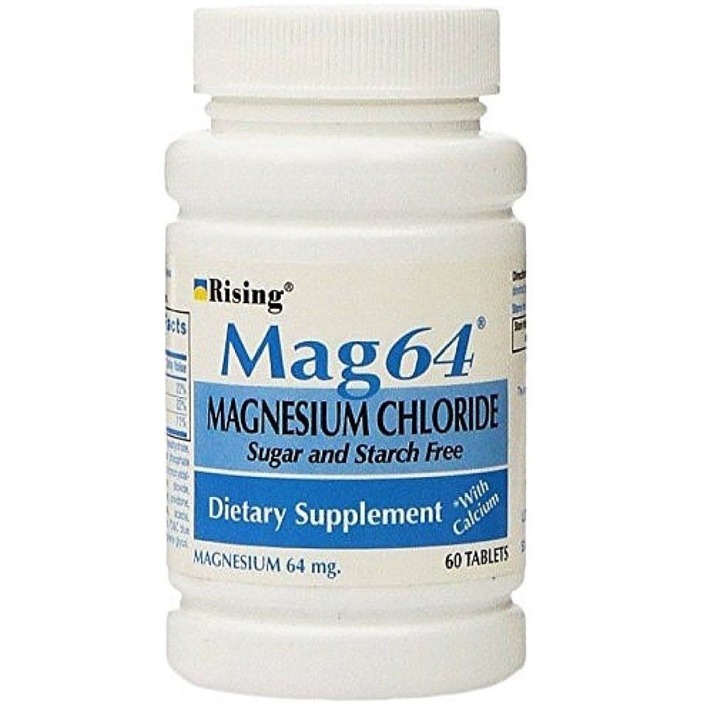 Mag64 Magnesium Chloride with Calcium Tablets 60 ea by Rising