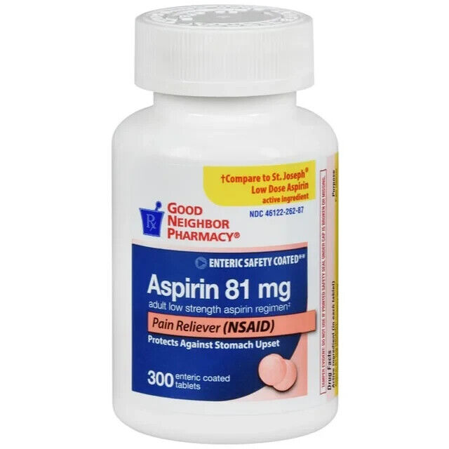 GNP ASPIRIN EC  81MG TAB 300CT   SEALED BOTTLE OF 300