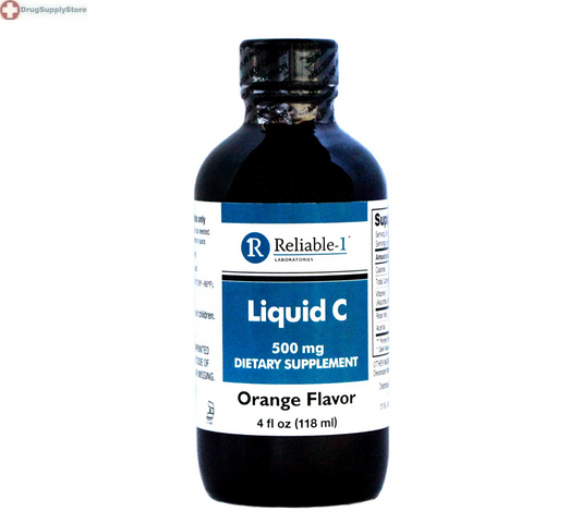 Reliable-1 Liquid C 500 mg Orange Flavor Vitamin C Dietary Supplement 4 Fl Oz