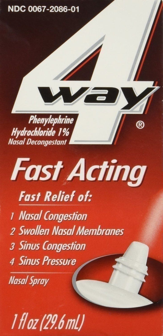 4 WAY NASAL SPRAY 1oz   10 BOTTLES