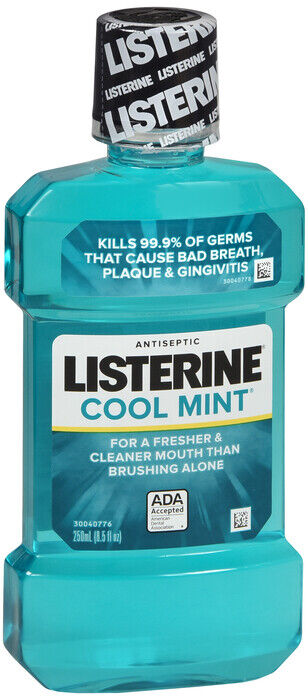 LISTERINE COOL MINT 250ML   eucalyp/me-salicylate/men/thym MUCOUS MEM MOUTHWASH