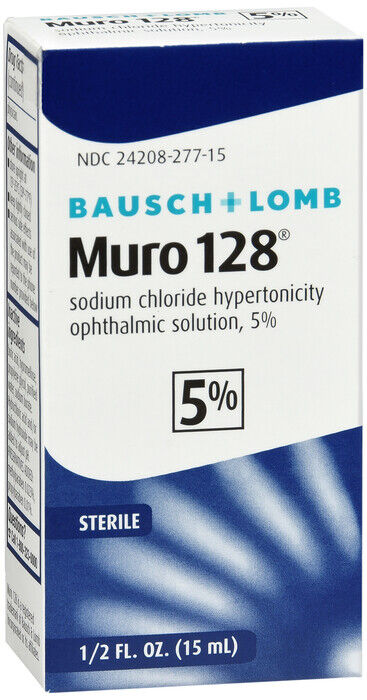 MURO-128 5% CORNEAL EDEMA DROP 15ML   sodium chloride OPHTHALMIC DROPS  X 2