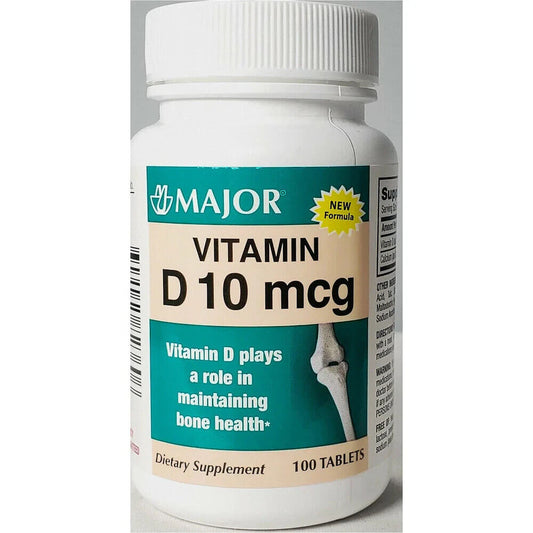 Major Vitamin D 400IU Tablet 100ct