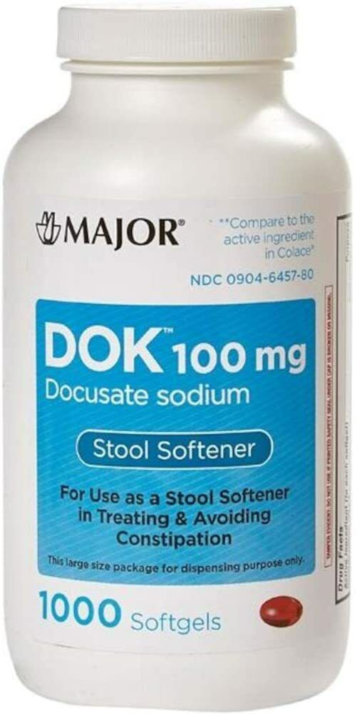 DOK 100 MG SGC 1000ct UNBOXED   docusate sodium ORAL CAPSULE 100 MG