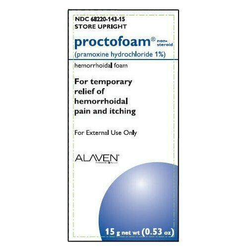 Proctofoam Hemorrhoidal Foam For Temporary Relief of Hemorrhoidal Pain 0.53 Oz