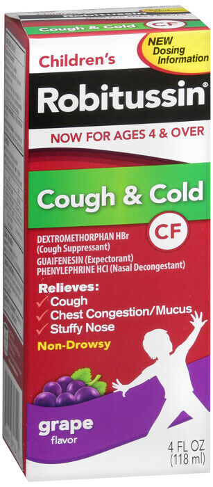 ROBITUSSIN CHILD COUGH COLD CF SYRUP 4OZ