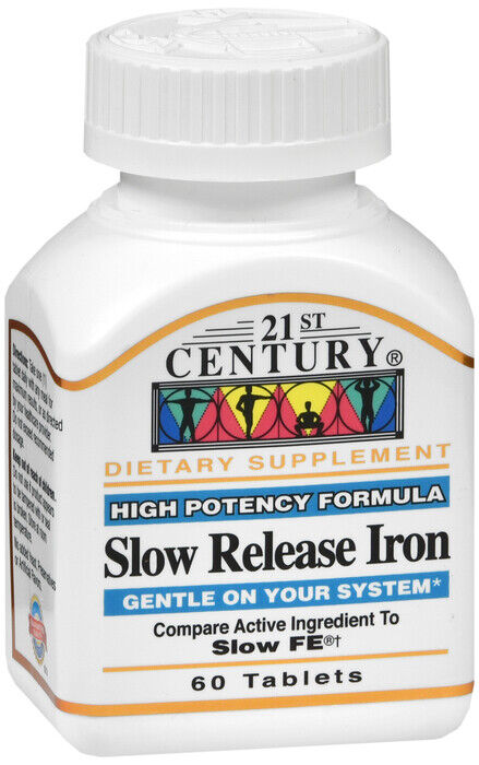 IRON SLOW RELEASE FORMULA TAB 60CT 21ST x 3 BOTTLES